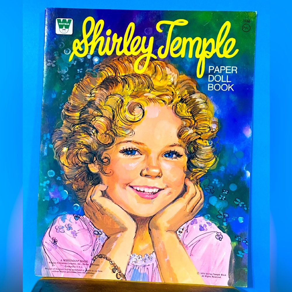 CLASSIC SHIRLEY TEMPLE NWT VTG 1976 PAPER DOLL BOOK WHITMAN LARGE 12.5”x10”